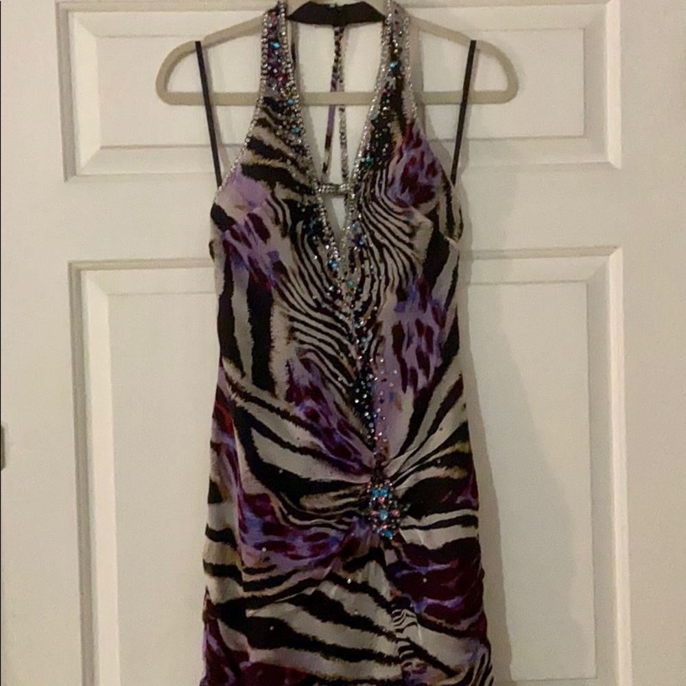 Mori Lee animal print formal dress size 7/8